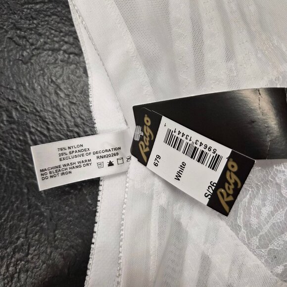 Rago of New York White Shaping Pant Girdle S/26 USA Bridal Budoir  Pin-up Glamou - Picture 4 of 5
